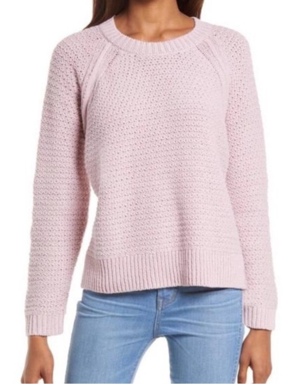 Madewell Openstitch Hopedale Pullover Sweater Classic Lilac Boxy Fit Size XXS